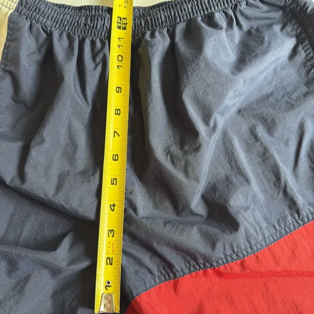 Old Navy Men’s Colorblock Swim Trunks Navy Red White Size M Back Pocket